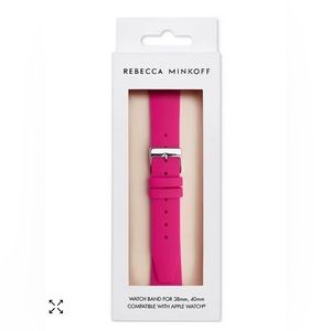 Rebecca Minkoff Silicone Apple Watch Strap In pink
